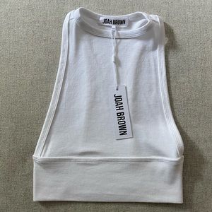 NWT! Joah Brown white tank top